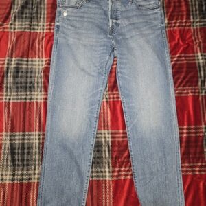 Express Selvedge Stretch Denim Men's Straight Jeans Light Wash 36x32